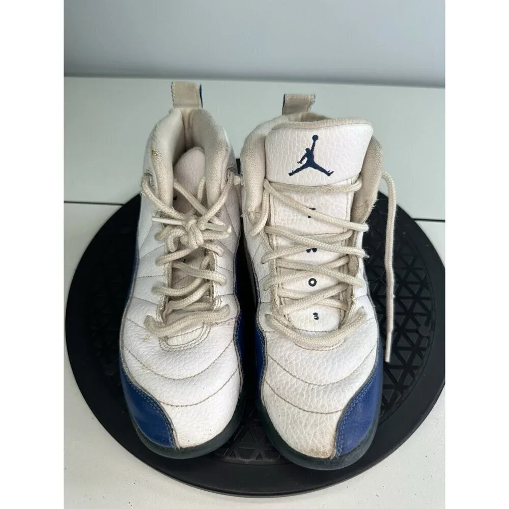 Nike Boys Air Jordan 12 151186-113 White Basketball Shoes Sneakers Size 1Y